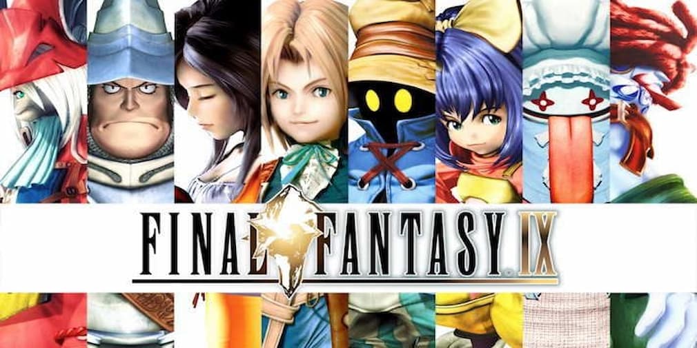 Eight characters in a collage from Final Fantasy IX